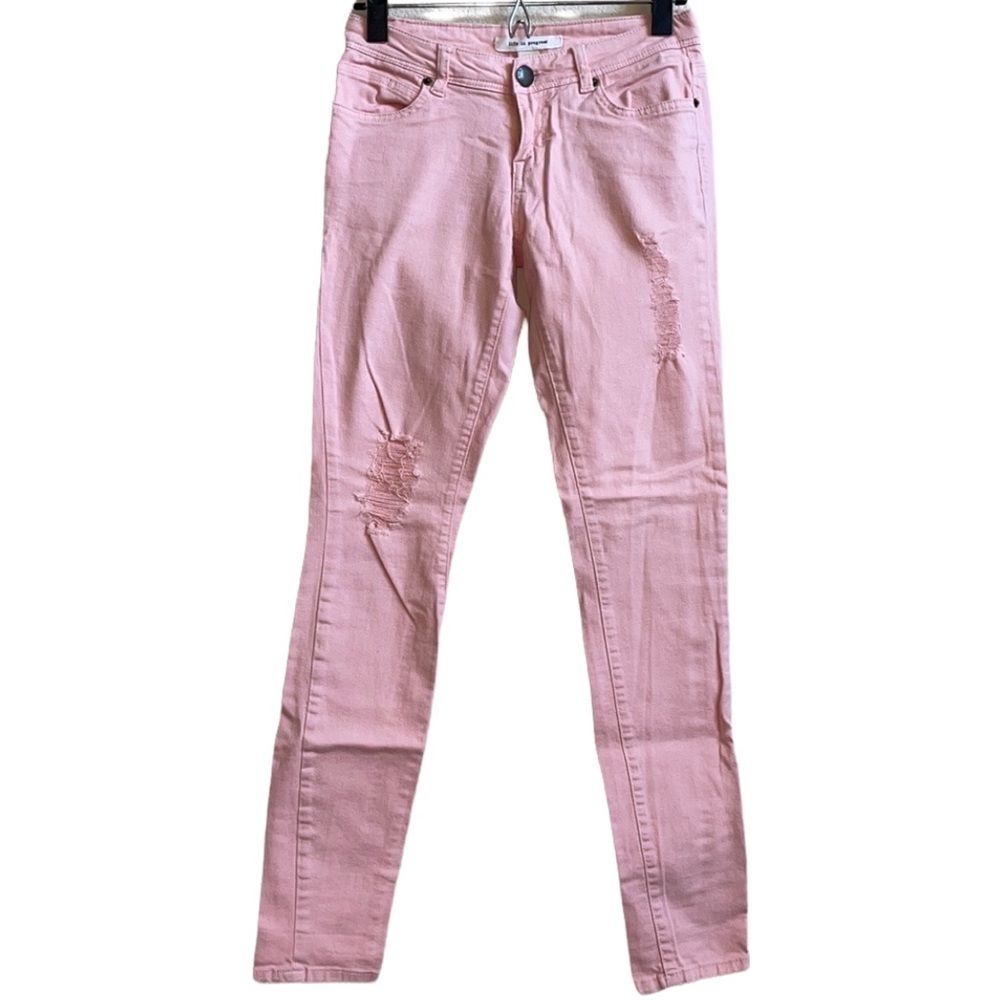 042: LIFE IN PROGRESS pink US size 24 ripped jeans